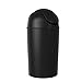 Umbra 086711-040 Grand Swing Top Garbage Large Capacity 10 Gallon Molded Plastic Made from Recycled Materials Kitchen Trash Can with Lid, Indoor/Outdoor Use,37 liters, Black