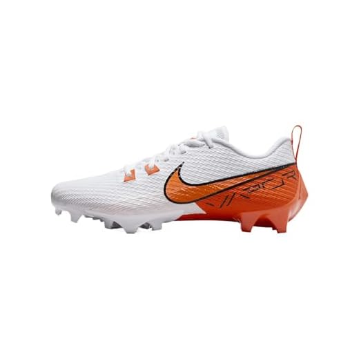 Nike Vapor Edge Speed 360 2 Men's Football Cleats (FQ4045-100, White/Black/Brilliant Orange) Size 10