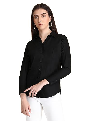 Image of CINDERS Women's Stylish Cotton Regular Fit Extra Comfortable Full Sleeve Casual Formal Shirt