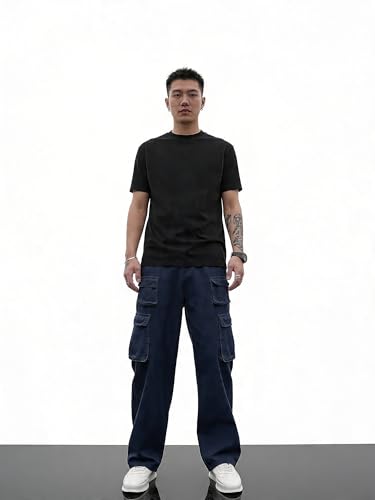 Image of Lymio Cargo for Men | Cotton Cargo Pant | Drawstring Waist Pant (Also Available in Plus Sizes) (38-41)