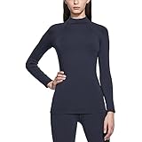 [テスラ] スポーツインナー ハイネック レディース 裏起毛 [吸湿速乾・軽量保温・伸縮性] 長袖 上 コンプレッションウェア コンプレッション スキー スノボー アンダーシャツ ランニングウェア ピラティス 防寒 インナー シャツ ヨガウェア XUT56-JPC_M
