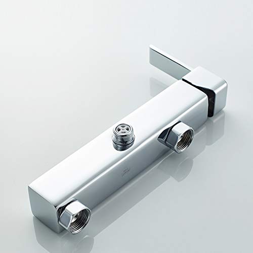 Ibergrif-M12001-Gold-Kit-de-Grifo-Cuadrado-para-Ducha-Mezclador-de-Bano-Monomando-para-Instalacion-en-Pared-Cromo-Plata