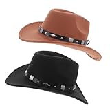 Photo Gallery ifundom 2pezzi cappello da cowboy larga da western per realizzato in poliestere adatto per feste avventure all e uscite informali Photo Gallery ifundom 2pezzi cappello da cowboy larga da western per realizzato in poliestere adatto per feste avventure all e uscite informali