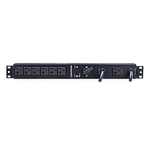 CyberPower MBP20A6 Maintenance Bypass PDU, 120V/20A, 6 Outlets, 1U Rackmount Black