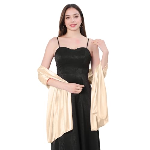 MUQU Women Shawls and Wraps for Evening Dresses Wedding Lightweight Soft Sheer Crepe Shawl4