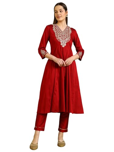 Image of W for Woman Zari Embroidered Anarkali Kurta