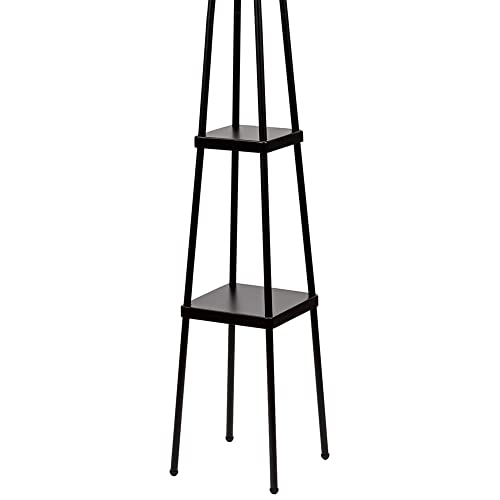 image for Catalina Lighting 21405-000 Modern Metal Etagere Floor Lamp with Shelv