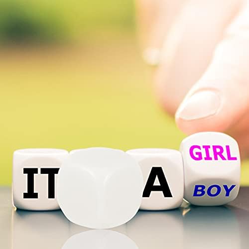 NUOBESTY 20Pcs 20mm Acrylic Blank Dices Blank Square Blocks Six Sides Round Dice for DIY Craft Making Photo Blocks DIY Projects
