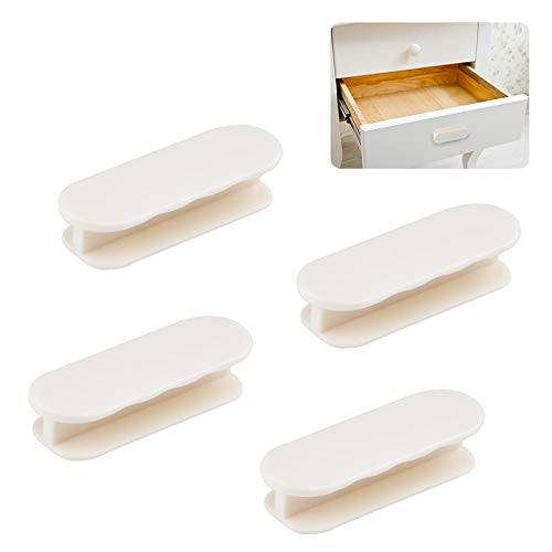 Lot de 4 poignées de fenêtre auto-adhésives sans effort pour portes coulissantes d'armoire, de tiroir (beige) Cover