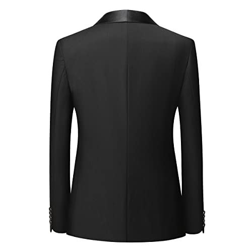 Men's 3 Piece Tuxedo Suit for Men One Button Jacket Suits Slim Fit for Wedding Prom Blazer Vest Pants3
