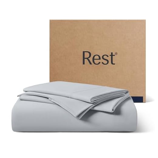REST® Evercool®+ Starter Sheet Set, King, Light Gray, Breathable Bed Sheets for Hot Sleeper and Night Sweats, with Pillowcases, Ionic+ Self-Cleaning Silver Yarn for Sensitive Skin, 3PCS No Flat Sheet