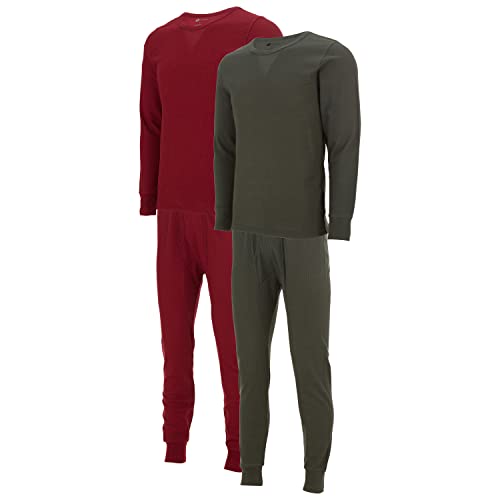 DARESAY Mens Thermal Long Sleeve Shirt & Pant - Base Layer for Tshirts & Jackets - Long Johns For Men Base Layer Set (2-Sets)