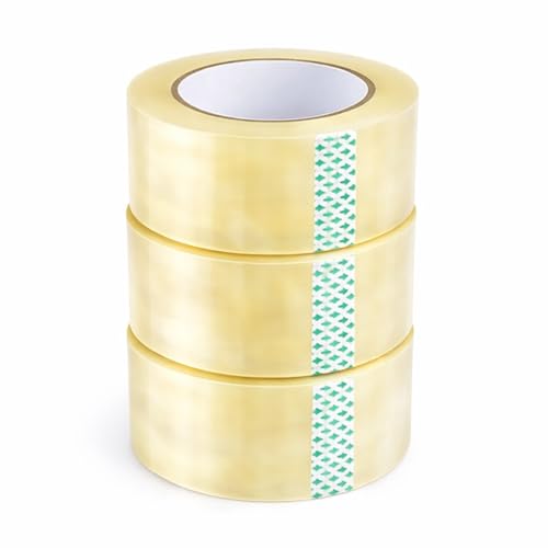 1ABOVE Clear Packing Tape 48mm x 66m (3 Rolls) 54 Micron Heavy Duty Strong Adhesive Parcel & Box Sealing Tape for Moving & Shipping