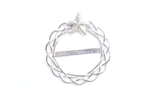 Handmade Starfish Scarf Ring - Nautical Scarf Clip for Women Scarves - Large Round Scarf Jewelry - By House of Morgan Pewter4