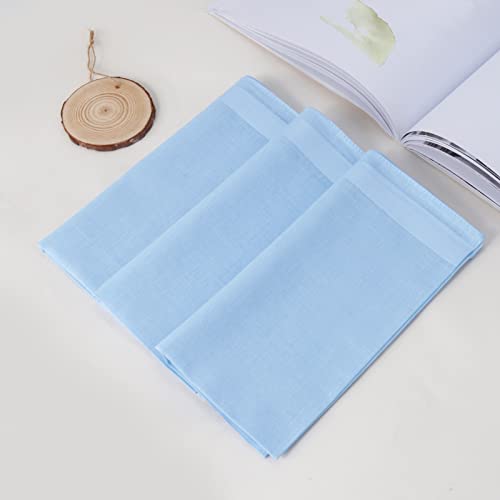 Image of HOULIFE Men's Cotton Handkerchiefs, Solid Color 60S Soft Cotton Hankies for Men Women 6 /12PCS 15.7 inchx15.7 inch