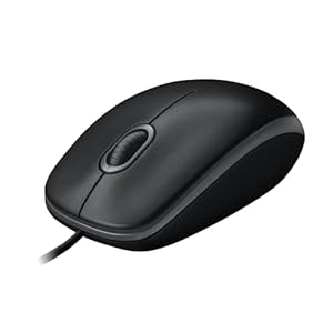 Logitech M100 Wired USB Mouse, 3-Buttons,1000 DPI Optical Tracking, Ambidextrous, Compatible with PC, Mac, Laptop