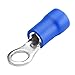 Produktbild Heschen Ringkabelschuh-Crimpverbinder Vinylisolierter elektrischer Steckverbinder, RV-4, Bolzengröße #8, für 1,5-2,5mm² (16-14 AWG), Blau, 100 Stück