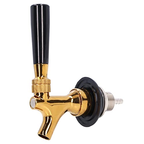 La Mejor Recopilación de Minitirador de cerveza para comprar online. 42 Tissting Grifo de Cerveza, Metal Dorado, No Ajustable, Grifo para Barril de Cerveza, Controlador de Flujo, Caños Intercambiables para Bebidas para Torres de Mangos de Cerveza