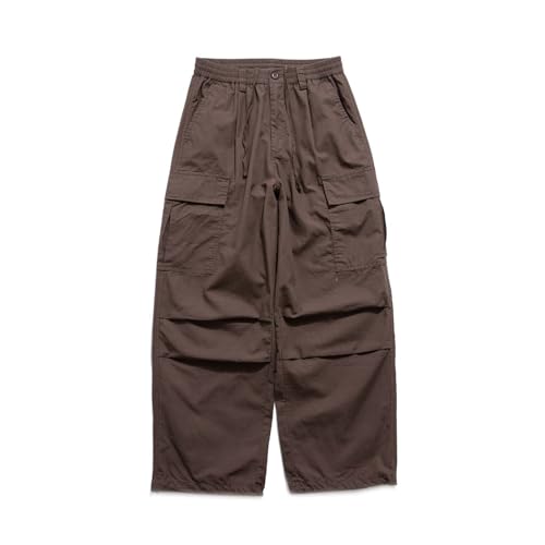 Men's Spring/Fall Cargo Pants Japanese Style Large Pocket Loose Straight Leg Casual Trousers4