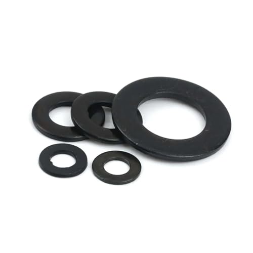 Rondelle plate M6 pour assemblage mécanique stable en acier noir - 5