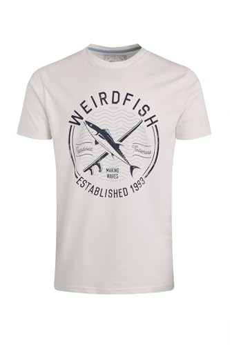 Image of Weird Fish Hudson Front Print Branded T-Shirt White Size XL