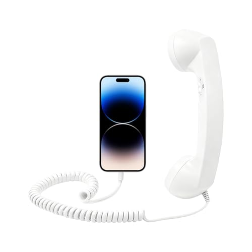 Auricular retro para teléfonos móviles - con micrófono tipo C retro accesorios clásicos para el hogar | Receptor de auricular para teléfono móvil - para oficinas de cocina junto al baño sala de estar