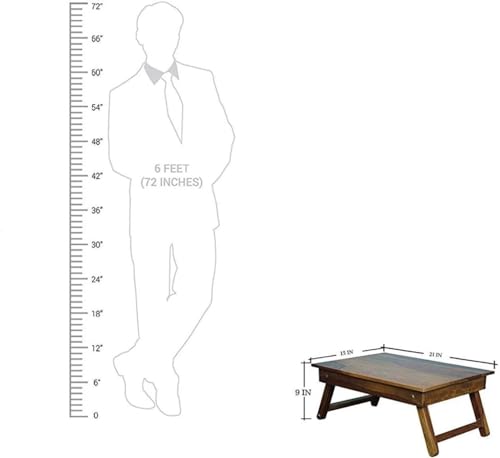 Image of Sheesham Wood Wood Portable Laptop Table (Finish Color - Provincial Teak Finish, DIY(Do-It-Yourself))