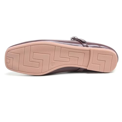 Image of LUXINYU Women's Slip on Flats,Classy Round Toe Solid Classic Mary Jane Ballet Dance Shoes Soft Comfortable PU Flat Shoes