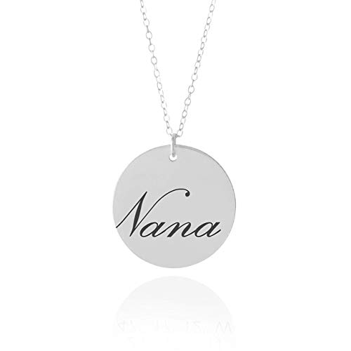 Nana Necklace - 5/8" Sterling Silver Necklace For Grandma #TOP9