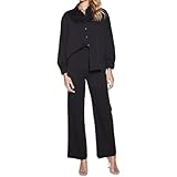 【Style Polyvalent pour le Quotidien et le Bureau】 Cet ensemble est la tenue parfaite pour une élégance sans effort. La chemise à manches longues et le pantalon assorti sont idéaux pour un style quotidien ou de bureau, vous assurant d'être toujours chic et professionnelle. C'est une tenue complète qui s'adapte à toutes vos journées.