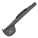 MAXIMUMCATCH Fly Fishing Rod & Reel Case, Complete Rod Protection (Gray, For 9ft 4pcs fishing rod (Single Rod))