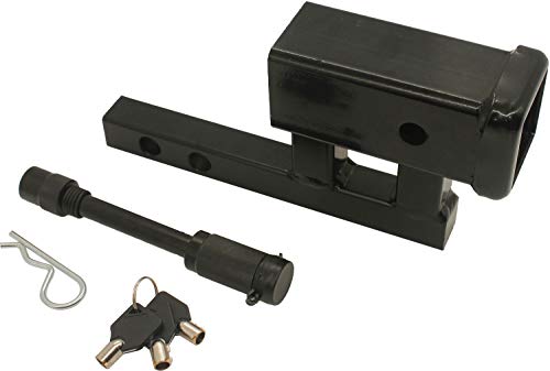 AC-DK 1-1/4" to 2" Trailer Hitch Extender Adapter, with 4" Rise and 3-3/8" Drop for Class I and Class II Receivers (GTW/TW 5000/500 LBS)