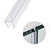 Shower Door Bottom Seal Frameless Clear Glass Door Seal Strip to Stop Leaks and Create Water Barrier
