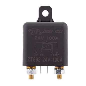 ATORSE™ 24V Dc Relay On Off Car Auto Power Switch Pvc Black 4 Pin Over ...