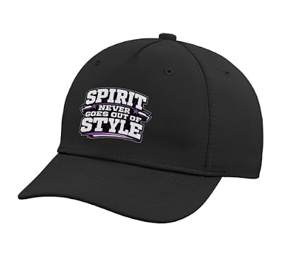Spirit Never Goes Out of Style - Purple School Color Spirit Adjustable Printed Baseball Hat, Black
