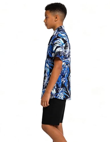 Image of Cromoncent Matching Hawaiian Outfits for Family, Dad and Son Matching Luau Beach Tropical Shirts Mommy Daughter Tropical Sets
