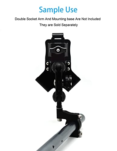 Cliff Top Aluminium Motorcycle Phone Mount/Bike Phone Holder/Cell Phone Holder With 1-Inch Ball, Intended For Iphone/Samsung Galaxy/Google Pixel And More. Compatible With Ram Mounts System. #TOP4