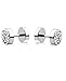 Clear Crystals Illusion Tunnel Silver-tone Steel Screw Plugs Unisex Earrings 6mm