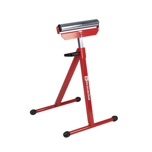 Werkzeugkönig Rollenbock höhenverstellbar Rollbock für präzise Werkstückführung - klappbarer Rollenständer 70-111 cm