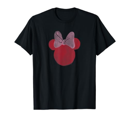 Image of Disney Minnie Mouse Head Ears Bow Distressed Retro Vintage T-Shirt