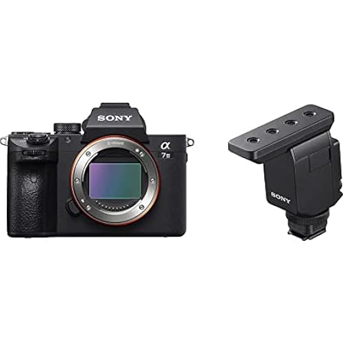Sony a7 III ILCE7M3/B Full-Frame Mirrorless Interchangeable-Lens Camera, Base Configuration,Black Digital MI Shotgun Microphone with Beamforming Technology for Three switchable directivities