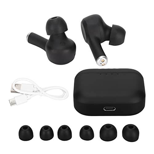 Słuchawki douszne Bluetooth 5.2 Translator, 84 języki Funkcja wykrywania dotyku Redukcja szumów Ergonomiczne słuchawki douszne do bezprzewodowego tłumacza, 5 trybów tłumaczenia na zewnątrz(Black)