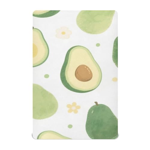 Etherspher Avocado Blumen Kinderbett Spannbettlaken
