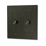 Brass Dimmer Light Switch – 120V AC – Solid Brass Wall Plate for LED Bulbs – Handcrafted Rotary Dimmer with Knurled Knob – UL Listed Flicker-Free Dimming | Vintage Style Light Control for Home Décor