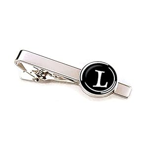 Mannen 26 alfabet letters stropdas clips persoonlijkheid naam letters sieraden mannen stropdas clip pin pak accessoires (metalen kleur: letter L)