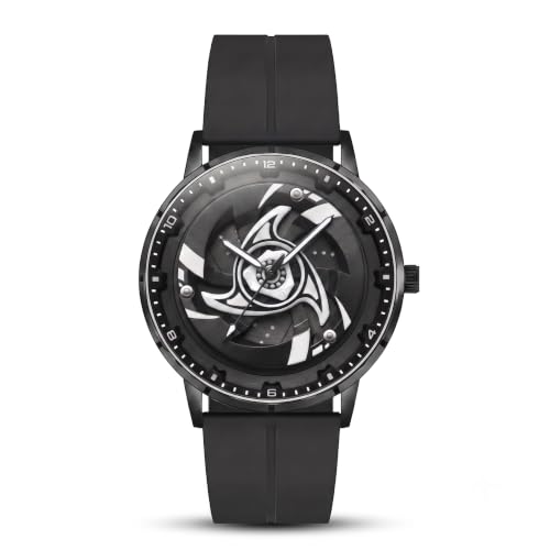 Image of GOLDENIZE FASHION Branded Men's Sport Quartz Watch Arrow Wheel Dial 360 Rotating Casual Fashion Stainless Steel Alloy Mens & Boy's Luxury Metal Gift Creative Watch