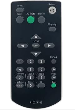 R102 Replace Remote Compatible with Ricoh Projector PJ WX3351N PJ X4240N PJ WX3340N