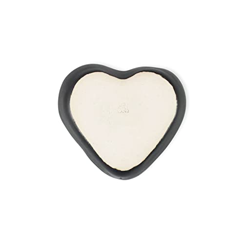 Roro Ceramic Stoneware Dinner Plates And Bowls (4 Inch Heart Bowl X 2, Matte Black) #TOP3