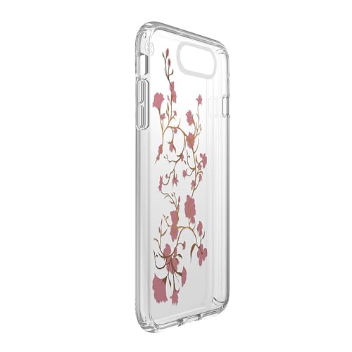 Speck Products Presidio Clear + Print Cell Phone Case for iPhone 7 Plus - Goldenblossom Pink/Clear