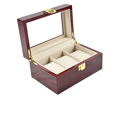 Boîte à montres en bois pour 3 à 12 compartiments et bijoux d'aspect D